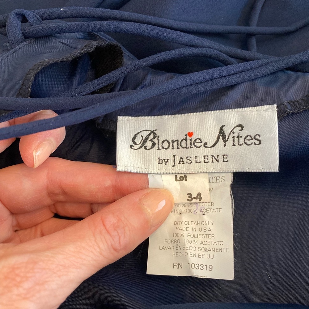 Vintage Blondie Nites by Jaslene Tie Back Chifon Dress - Picture 4 of 8